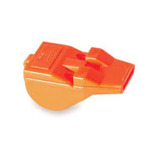 orange plastic whistle